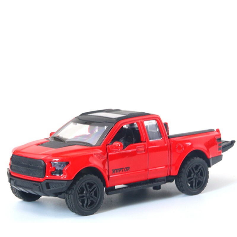 Cross-Border Alloy Car Model Mengqin F150 Pickup Truck with Opening Doors and Pull-Back Action, Children's Toy Off-Road Vehicle, Gift for Boys