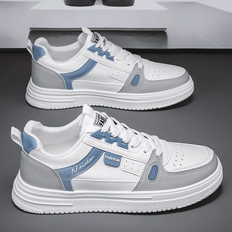 Мужская обувь летом дышащая одна плоская обувь для работы водонепроницаемая нескользкая мужская повседневная кожаная обувь спортивная маленькая белая обувь