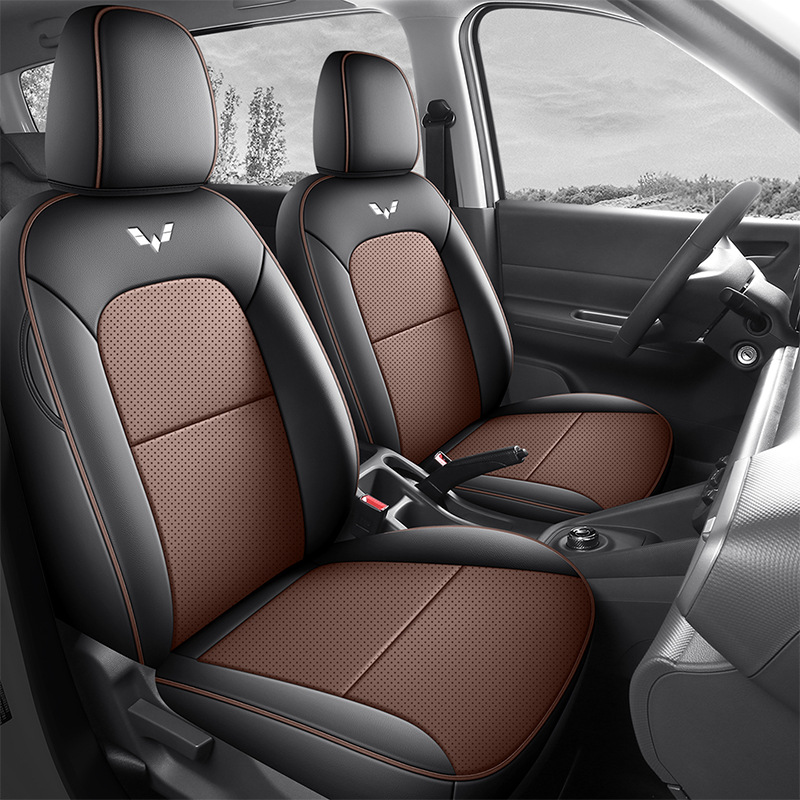 EV, Wuling Modelə uyğun (Original) oturacaq örtükləri - two-seat-full-cover-standard-black-coffee-hongguang