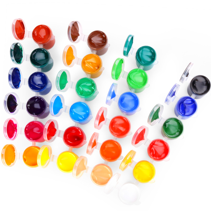 夏加爾丙烯顏料套裝 兒童DIY彩繪連體顏料牆繪塗鴉丙烯畫顏料批發