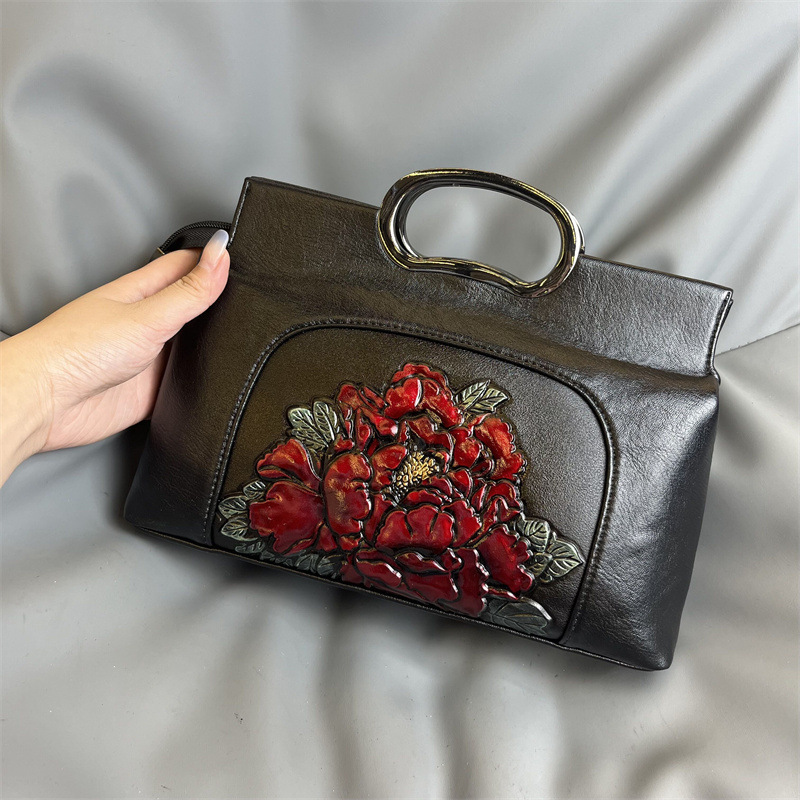 Nuevo bolso de mujer chino textura de gran capacidad 2024 nuevo bolso de madres de mediana edad atmósfera retro cheongsam bolso de hombro