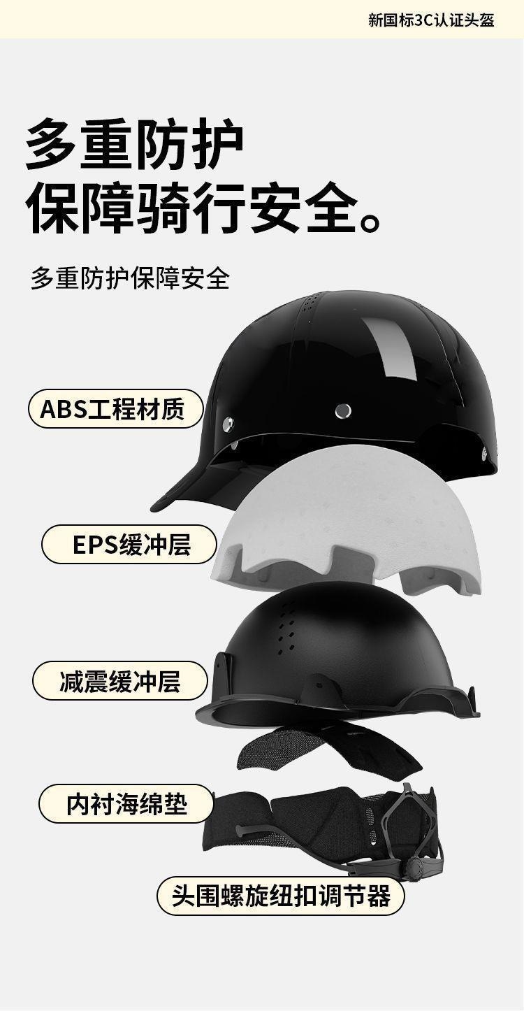 Summer Duckbill Cap Helmet, Newly Certified Motorcycle/Electric Vehicle Unisex Safety Helmet, National Standard High-End Half Helmet, New Model