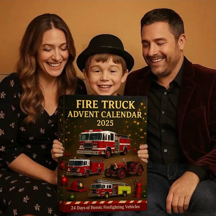 独立站新品FIRE TRUCK ADVENT CALENDAR 2025消防车降临节日历