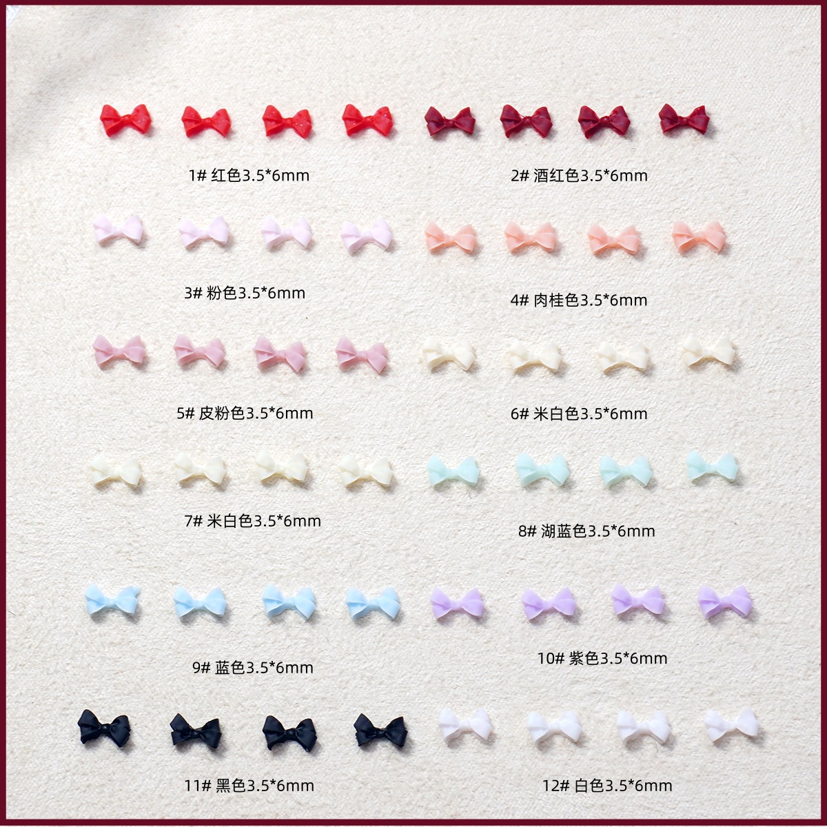 Mini Bow Nail Art Decorations, Cute Resin Rhinestones, Ribbon Bow Tie, Wearable Nail Accessories, DIY Materials, Small Accessories