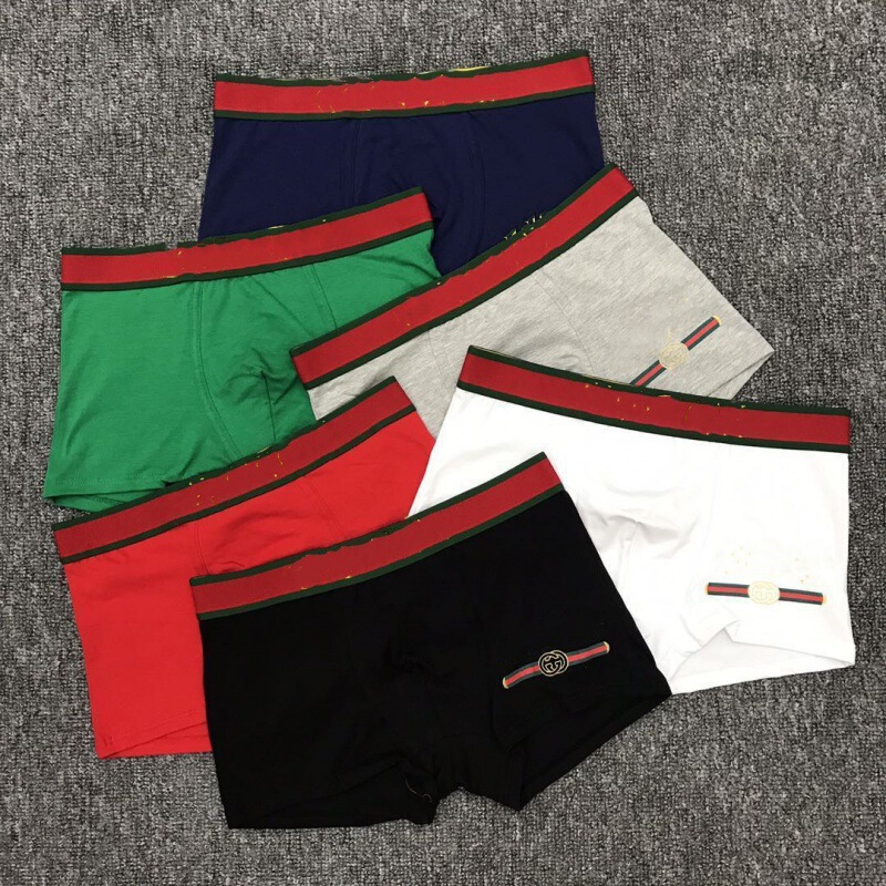 Fashion Trendy Brand Double g Print Men's Boxer Briefs g Four-Corner Briefs Men's Underwear Wholesale