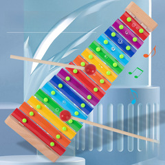 Wooden Beechwood Fifteen-Tone Aluminum Xylophone with Accurate Pitch 15-Note Scale Orff Music Education Early Learning Toy