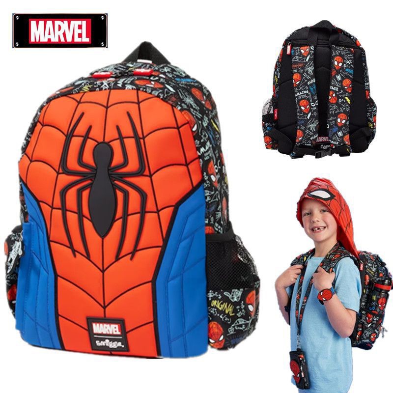 Australia smiggle Spiderman mochila escolar escuela primaria mochila bolsa de comida juego de papelería bolsa de lápices billetera taza de agua