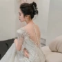 鱼尾新款新娘拖尾婚纱