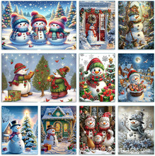 新款圣诞节钻石画5d圣诞雪人装饰钻石画DIY满钻厂家直销批发
