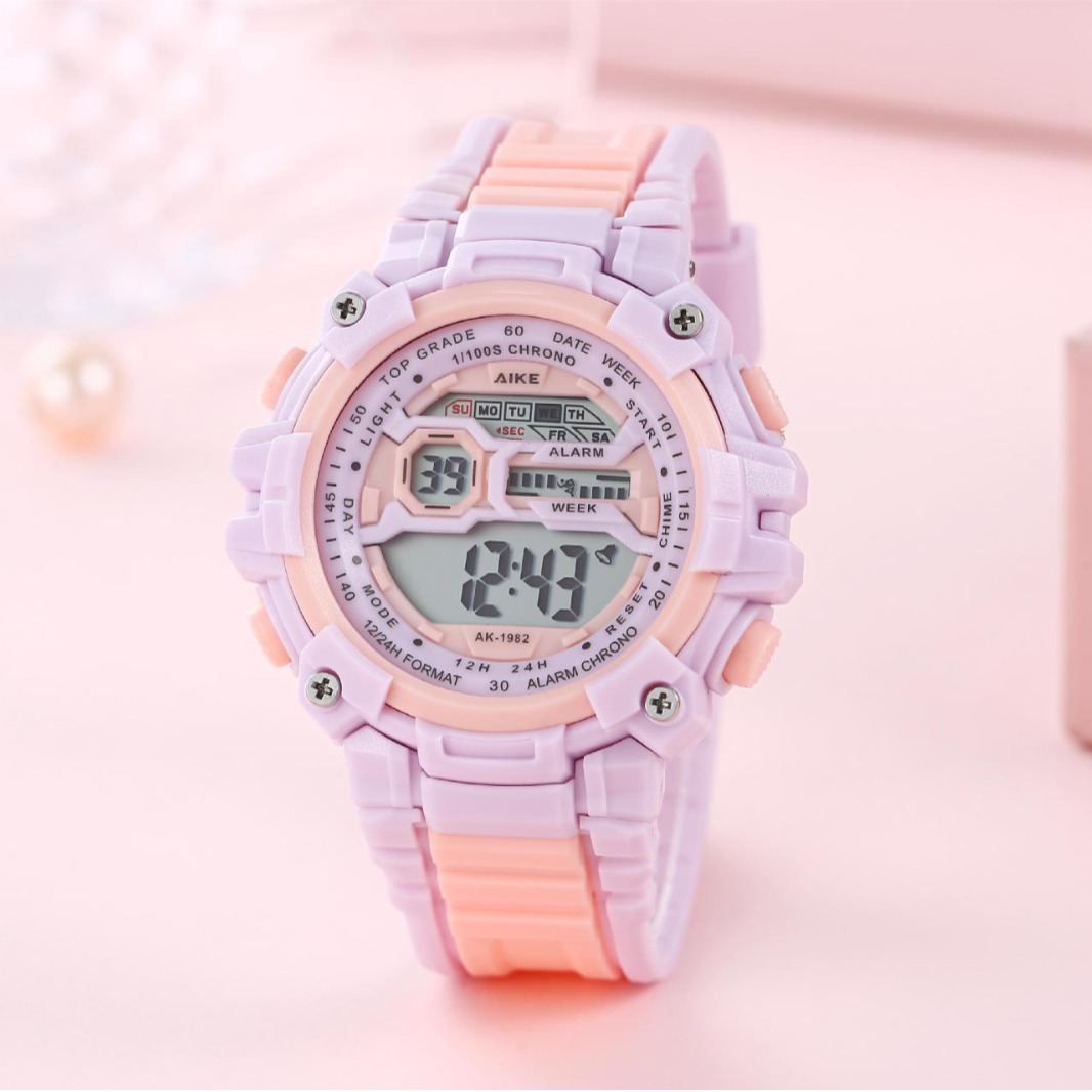 Nuevo estilo británico simple reloj electrónico de color de empalme estudiantes niños reloj de pulsera universal fresco reloj electrónico de alta calidad