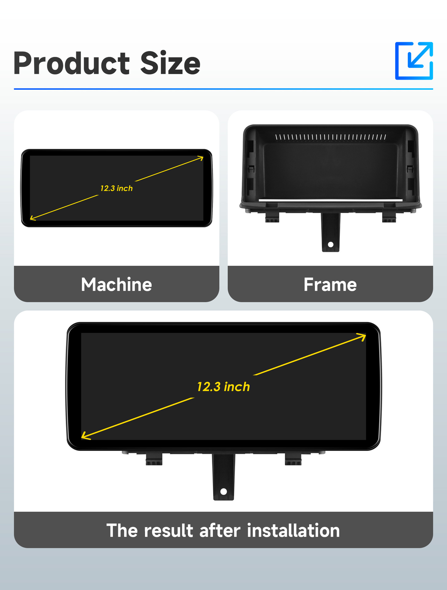 Suitable for 2013-2018 Audi Q3 car-mounted large-screen navigation system, GPS navigation all-in-one device, CarPlay player