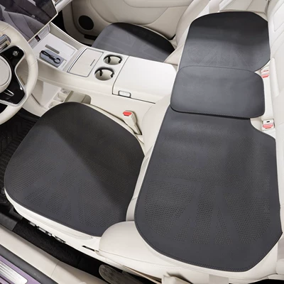 Single-Piece Driver's Seat Cushion, Universal Seat cushion, seat cover - premium-black-cross-stitch-breathable-full-car-interior-trim-set-3-piece