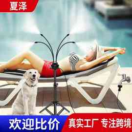 跨境立式低压喷雾系统户外庭院降温冷却洒水器万向喷雾浇花喷头