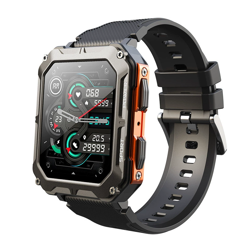 Умный браслет C20, защита от пыли, воды и ударов, Bluetooth, пульс и SpO2