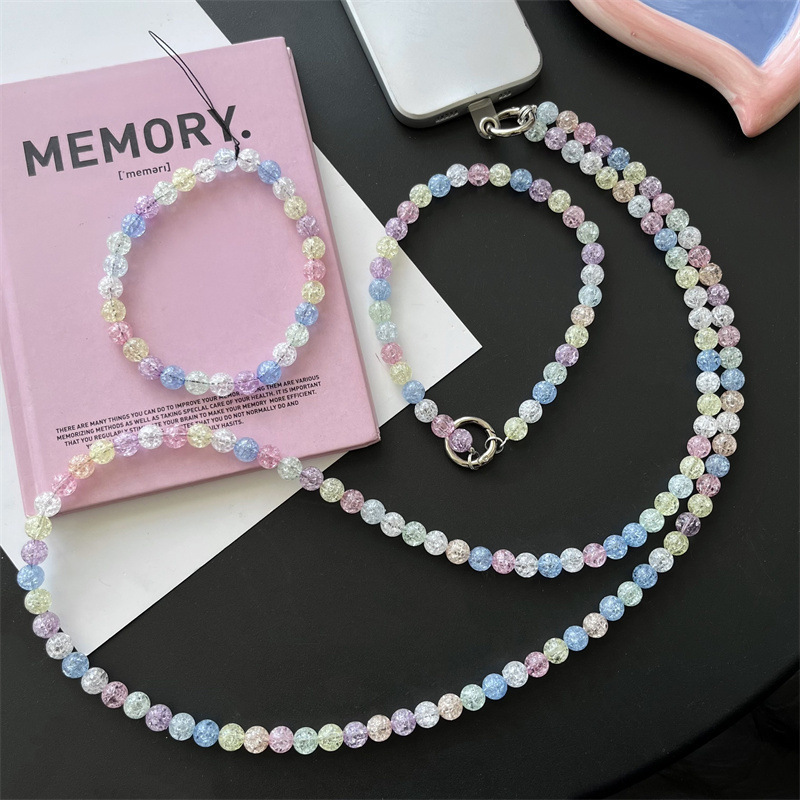 Handmade Homemade Crossbody Color Candy Simple Beaded Pendant Keychain Bag Lanyard Mobile Phone Case Jewelry Bracelet Handmade Homemade Crossbody Color Candy Simple Beaded Pendant Keychain Bag Lanyard Mobile Phone Case Jewelry Bracelet