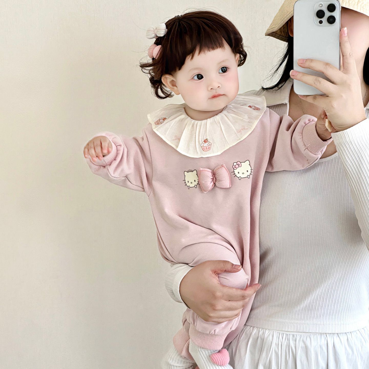 Baby clothes, autumn wear, baby girl bodysuit, 100-day-old baby crawling suit, spring and autumn princess romper