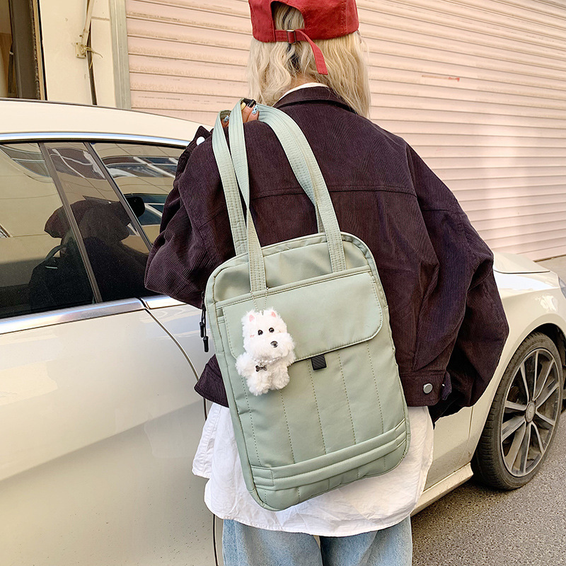 单肩包女原创托特包新款简约通勤平板防护包少女学生手提电脑包|undefined