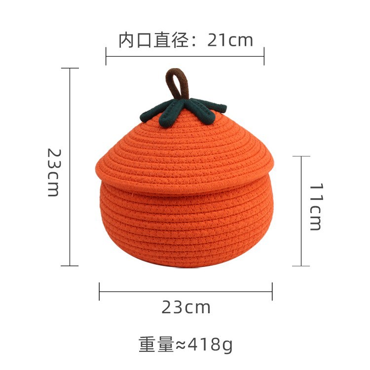 Amazon Halloween calabaza cesto de algodón tela de mano cesto de caramelo decoración de mesa cesto de almacenamiento