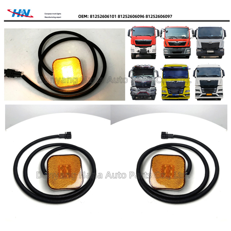 Para TGX TGA TGM German MAN Truck Fuego Luz lateral Luz de señal Luz de coche 81252606097