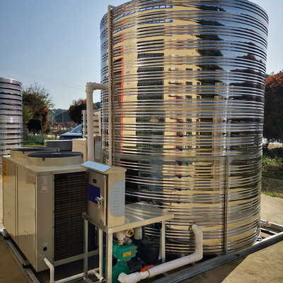 东莞建筑工地生活区10P10吨空气能热水器 商用10P空气源热泵批发|ru