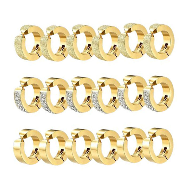 Amazon's Best-Selling Flat Ear Clips, Korean Style Fashionable Men's Ear Cuffs with a High-End Feel, Stainless Steel Ear Accessories