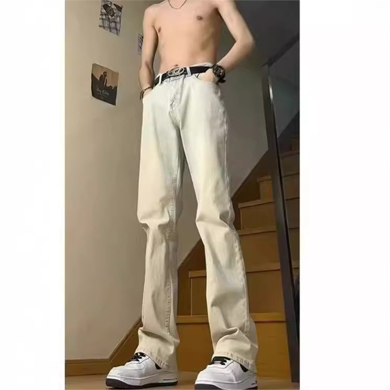 Yellow mud jeans men's summer thin high waist pants men's American vibe machete pants spring and autumn high