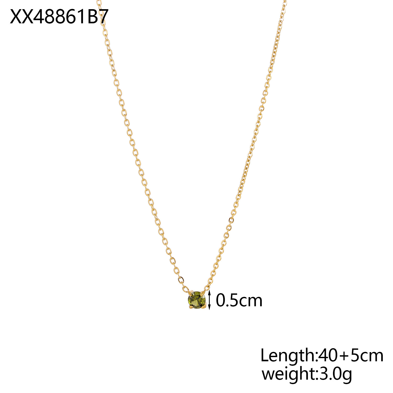 6g Weight 304 Stainless Steel Pendant Material Birthstone Inlay Material Pendant Necklace Classification 304 Stainless Steel Chain Material cable chain Chain Type 1 Piece Quantity Daily Occasion 304 Stainless Steel Material Geometric Pattern All Seasons Season Women's Gender Basic, Simple Style Style Wholesale Jewelry Basic Simple Style Geometric 304 Stainless Steel Birthstone Pendant Necklace Cable Chain 10