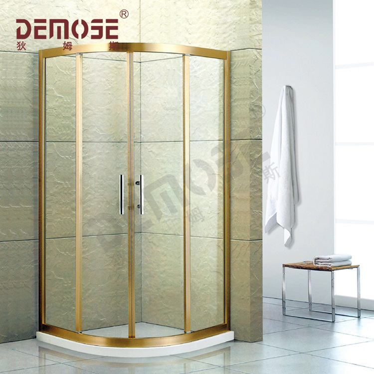 淋浴房 带边款双开门钢化玻璃淋浴房 家装干湿隔离玻璃房批发