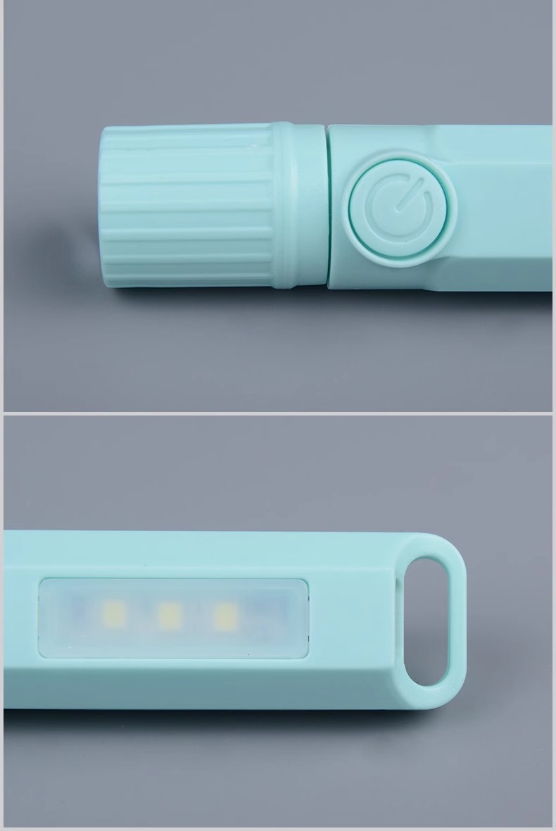 Rainlight Led Mini Compact Portable Lithium Battery Flashlight for Students and the Elderly Portable Lighting with Emergency Side Light
