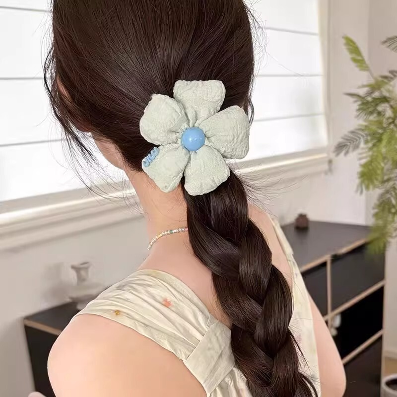 彩色花朵发圈女扎头发皮筋发饰少女甜美丸子头头绳高弹力发绳头饰|undefined