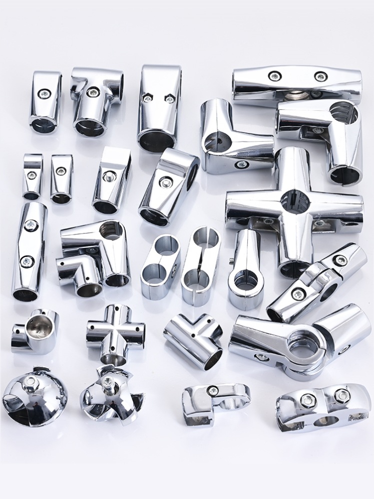 圆管固定连接件活动伸缩不锈钢32万向2538三通加厚接头护栏关节