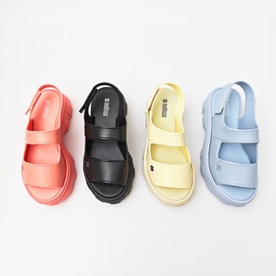 Melissa Platform Platform Jelly Shoes Women's Sandals Velcro Roman Sandals Open Toe Fragrant Women's Shoes melissa