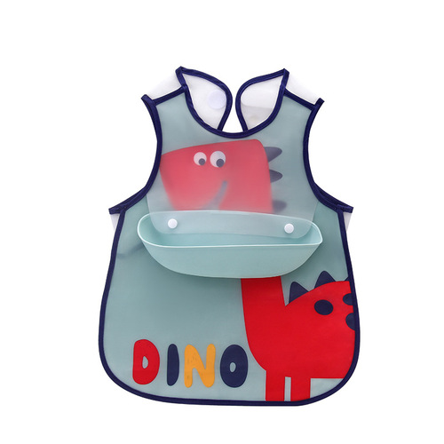 Baby saliva bibs, children's waterproof spring and summer thin baby bibs, children's rice pockets, vest style