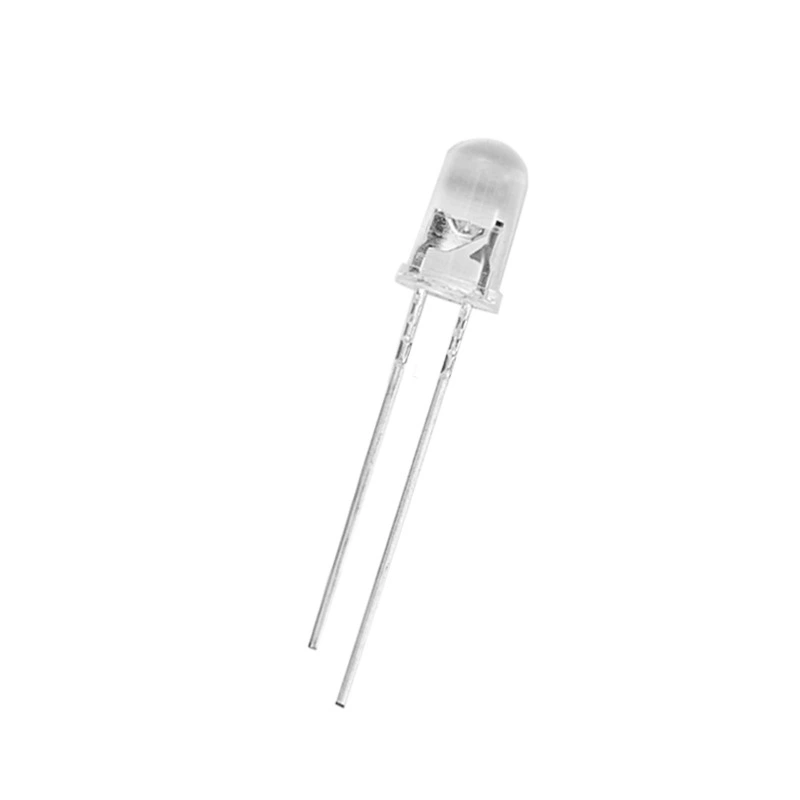 f5mm round-head white hair blue light short foot 5mm blue highlight blue LED light-emitting diode plug-in LED bulb transparent