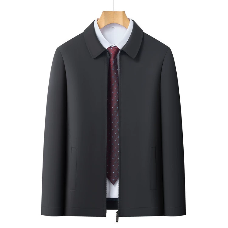 Autumn men's jacket for leisure, plus size, for middle age
