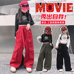 Women's Set Autumn 2023 New Children's Internet Famous Streetwear Work Pants Casual Long Sleeve T-Shirt Two-Piece Stylish