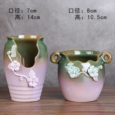 Flower pot ceramics Flower pot Big tub Xiaopen Special Offer Clearance Retro originality manual