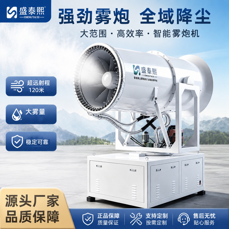 Intelligent Fog Cannon Machine, Large-Scale Industrial Dust Removal and Environmental Protection Equipment 120m Dust-Reducing Spray Equipment Manufacturers for Mining Sites and Construction Sites Are Now Available