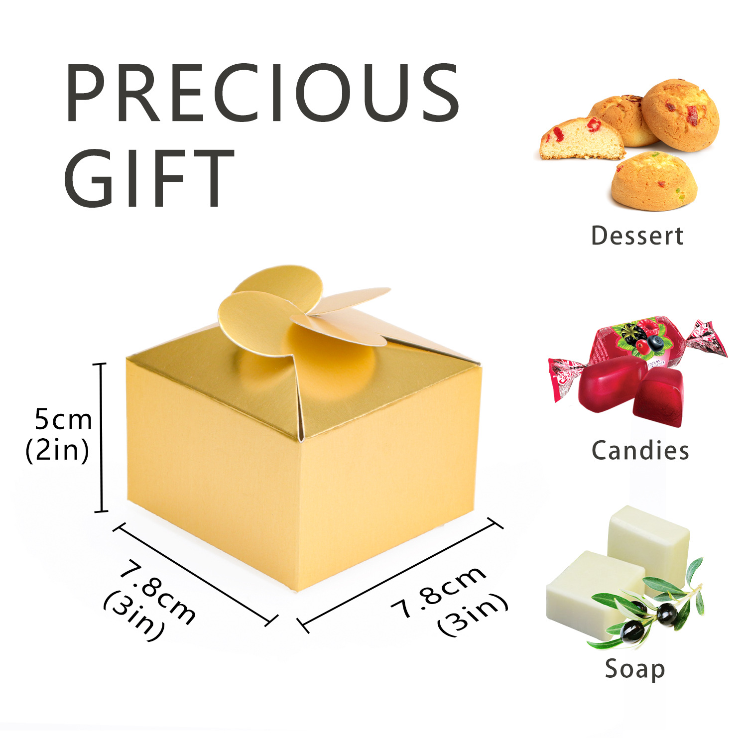13g Weight Gift Box Event & Party Supplies 1 Piece Quantity Holiday, Wedding, Party Occasion Wedding Festival Solid Color Pattern Wedding Solid Color Paper Holiday Wedding Party Gift Box Gift Wrapping Supplies 5