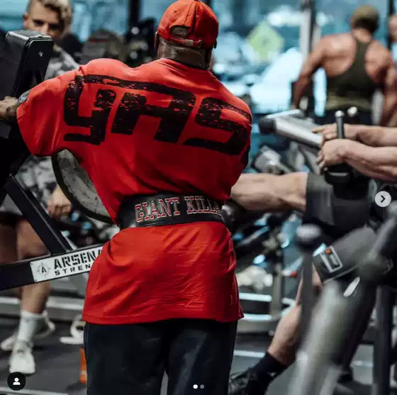GASP Summer New Sports Training Loose Bodybuilding Fitness Muscle Leisure Large Size Short Sleeve Middle Sleeve Hair