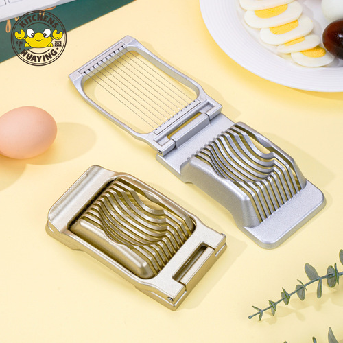Aluminum alloy egg splitter, egg cutter, multifunctional kitchen gadget, kiwi egg slicing tool
