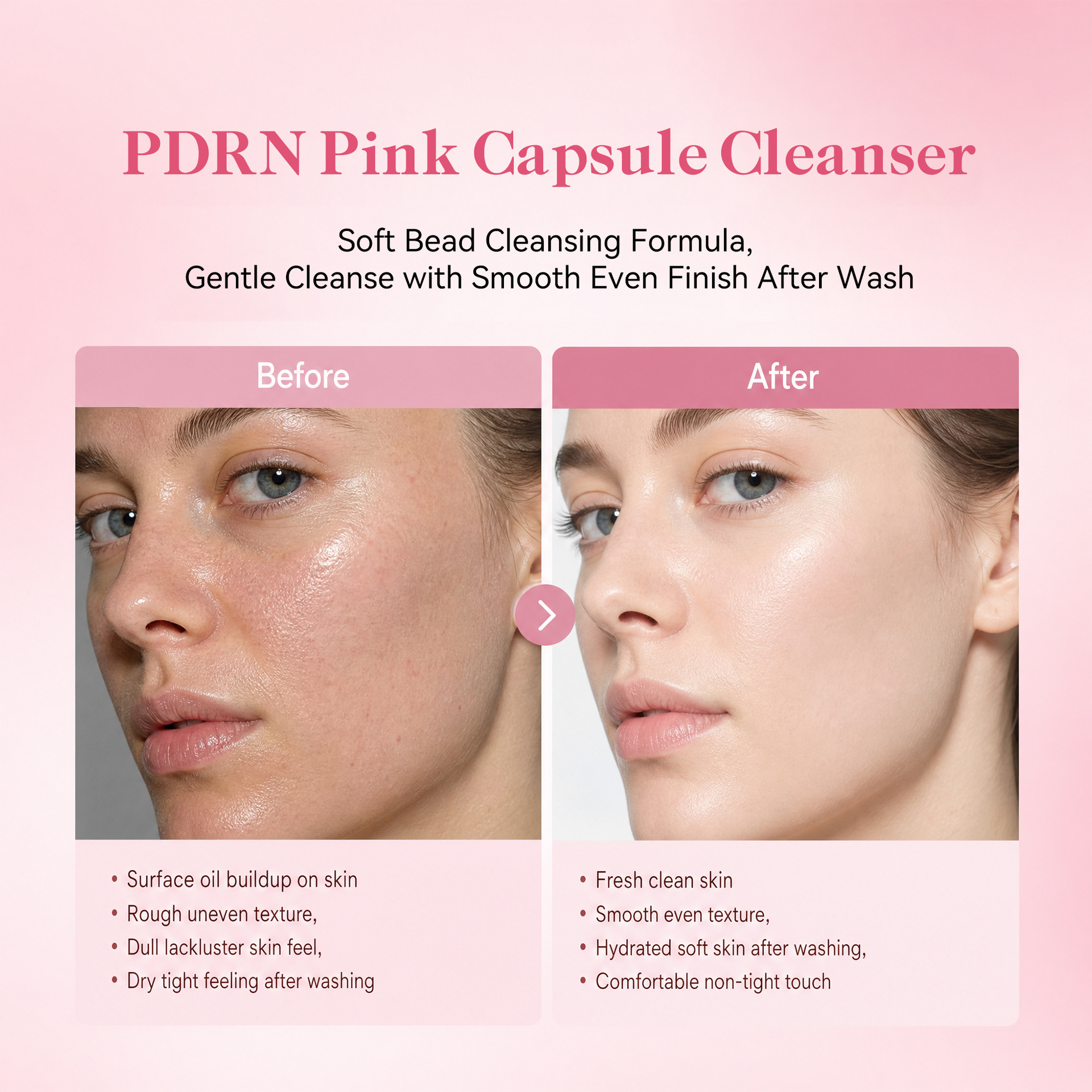 Sérum Facial en Ampollas de Ácido Hialurónico PDRN Hidratante y Humectante para Cuidado Facial