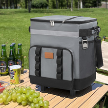 纯色简约拉杆保温包户外饭盒包车载大容量保温包可拆卸拉杆保温箱