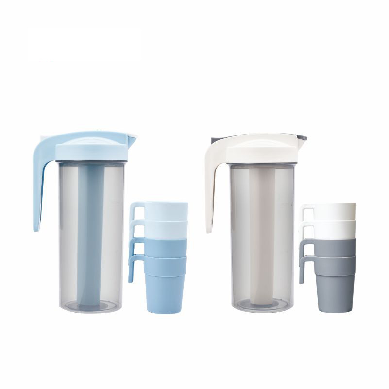 Suministro directo de productos de fábrica botella de agua fría de plástico de verano con palo de congelación rápida una olla cuatro tazas de jugo perfumado té traje de botella de agua fría