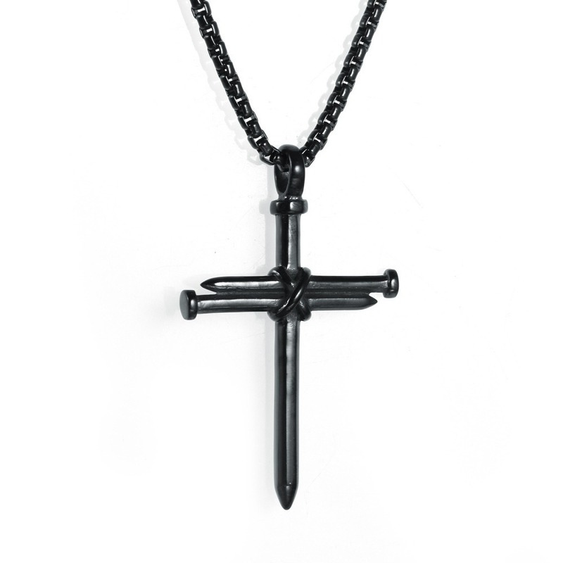Plating Design 1 Piece Punk Cross Alloy Plating Unisex Necklace