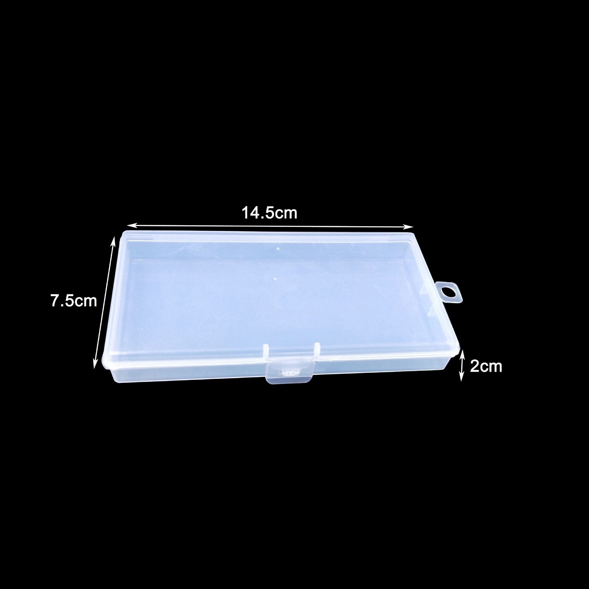 Caja de muestra de plástico rectangular transparente caja vacía caja de inyección a juego cero caja de embalaje caja de almacenamiento de herramientas caja al por mayor PP largo