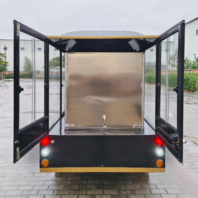 2-6 Seat Electric Four-Wheel Sightseeing Car, Vintage Car, Funeral Home Body Transport, Crematorium Urn Transport Vehicle