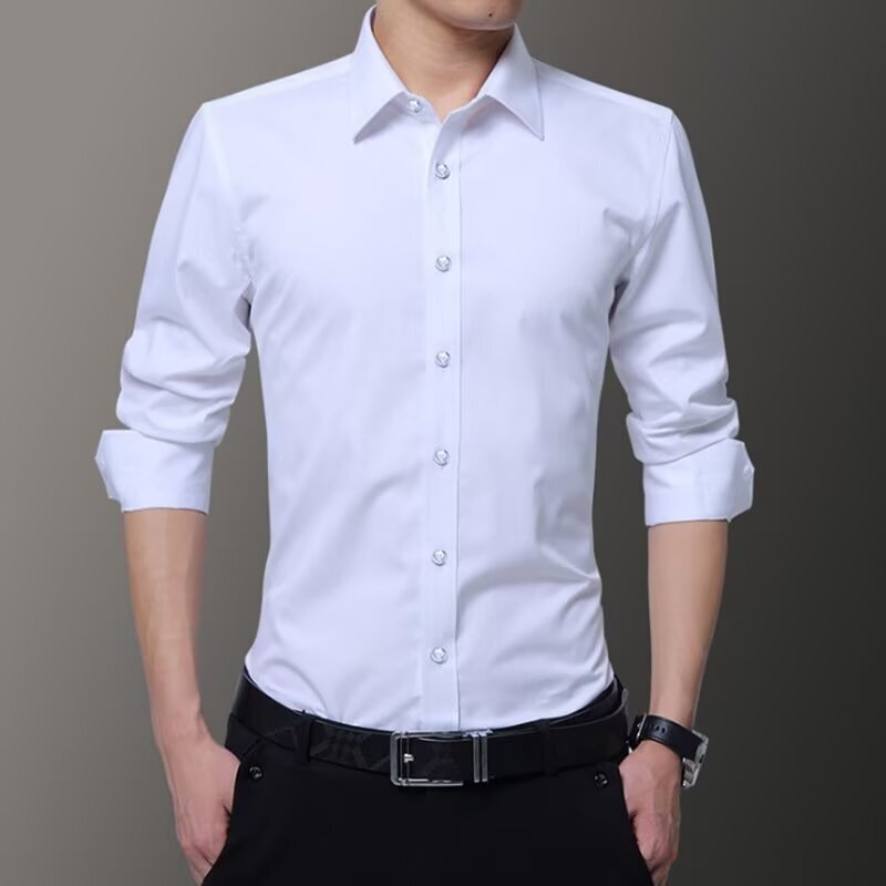 American Style Retro Washed Denim Long Sleeve Striped Shirt Daily Wear Spring and Autumn Fashion Popular Men's Casual Shirt