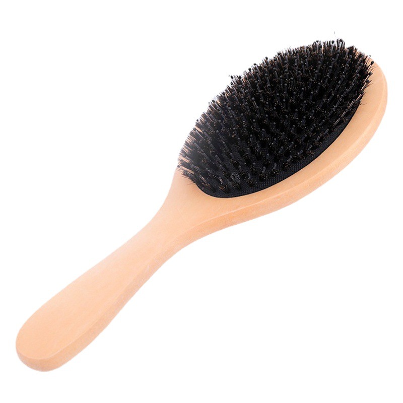 Peine de madera de melena de cerdo, masaje para el cuero cabelludo, peine especial para niñas, cepillo para el cabello de cola puntiaguda, cojín de aire, peine para el cabello, venta al por mayor transfronteriza