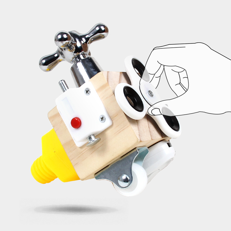 La educación temprana de los niños ocupado cuadrado seis en uno rompecabezas interactivo entre padres e hijos capacidad de pensamiento lógico manual cerebro juguetes de madera